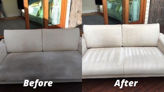 Upholstery cleaning before and after